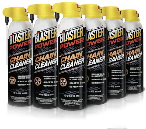 B’Laster Chain Cleaner – High-Pressure Degreaser for Power Sport Chain Cleaner Use – Quickly Removes Dirt, Grease and Grime – Fast-Drying, No Residue – Compatible for O, X, Z-Ring – 14oz (Case of 6)