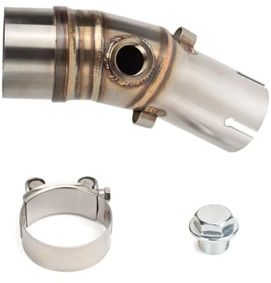 Moto Pot D'Échappement Silencieux Intermédiaire pour Moto pour Kawasaki ER6N ER 6 N 2006-2011, Raccord De Silencieux 51 Mm Liaison Tuyau
