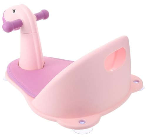 HONITANO Seggiolino per Vasca da Bagno in Pp a Forma di Cavallo Design a Braccioli e Schienale, Seduta Antiscivolo per Ragazzo Ragazza e Ragazzo Ragazza Durante Bagnetto