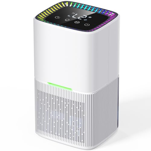 zropeao 1.8L Home Dehumidifier & Portable Moisture Absorber – 570ml/Day for Anti-Damp in Bathroom, Bedroom, Closet | Auto Defrost, Timer, Ultra Quiet, LED Touch Control