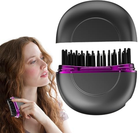 Mini Lisseur Peigne à Chauffage Rapide Anti-Brûlure Sans Fil | Mini Lisseur Portable Électrique Rechargeable USB 3 Modes Pour Femmes Épouse Sœur Petite Amie Mère Fêtes
