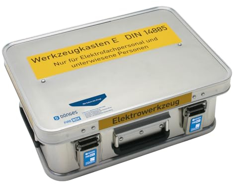 Dönges FireBox leer, 400 x 300 x 150 mm, Elektrowerkzeug DIN 14885 (Alubox Verbandkasten Verbandskästen Werkzeugmodul Werkzeugsatz Werkzeugsortiment Sperrwerkzeugsatz)