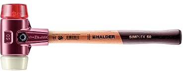 Halder 3068050 Simplex Soft-Face Plastic/Nylon Mallet, Multi-Colour, 50 mm