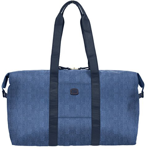 Bric's Unisex-Erwachsene x-travel 18 Inch Cargo Overnight Folding Duffle Bag Seesack, Jeansblau