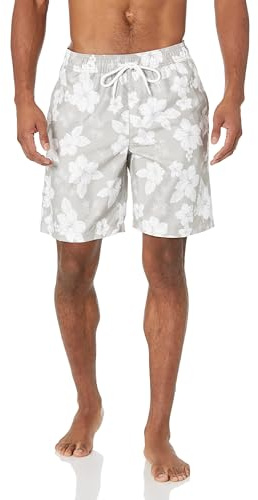 Amazon Essentials herr Badshorts med Nätinnerbyxa, 23cm Benlängd med Fickor och Dragsko