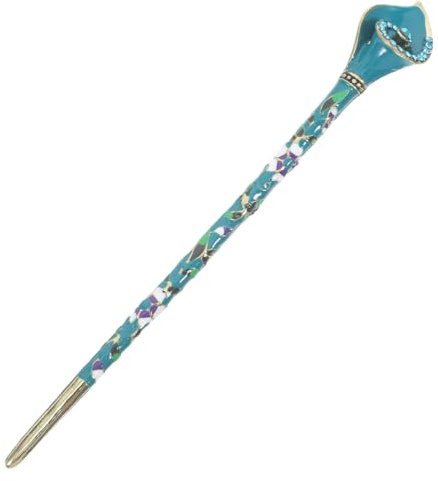 Lurrose Vintage Cloisonne Hairpin Alloy Hair Stick Decorative Hair Chopsticks for Women Ladies Styling Accessory for Shopping Casual Outings Parties Celebrations Multi Colour