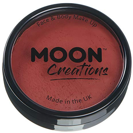 Moon Creations Pro Gesichts- und Körper-Make-up, professionelle Farbfarben-Kuchentöpfe für Gesichtsfarbe, Kostüme, Feste, Halloween für Kinder, Erwachsene (Dunkelrot, 36 g)