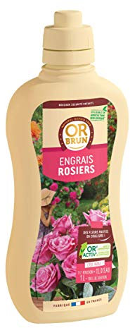 OR BRUN Engrais Rosiers - 1L - Renforce Les Roses & Améliore La Croissance - Fabriqué En France - Utilisable En Agriculture Biologique OBRECLROSIER1