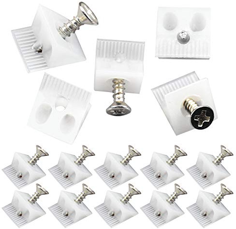 100 Piezas Cuñas de Cajón Plastico, Cajón Inferior para Reparación, Soporte Cajones Cuñas Estabilizadores Fijación Mend Cuñas con Tornillos para Muebles Fondos de Los Cajones