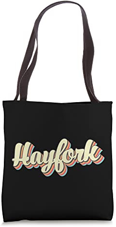 Hayfork TShirt Retro Art Baseball Font Vintage Tote Bag
