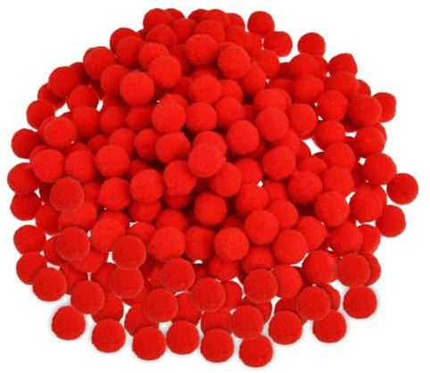 MIVAIUN 1000 Pièces Mini Pompoms Petits 10 mm Pom Poms de Noël Pom Pom Duveteux pour Décor Art Bricolages pompons pour loisirs créatifs DIY Creative Décoration Artisanat Fabrication (Rouge)