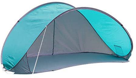 XL-Pop-Up-strandmussla – strandtält för 2–3 personer – sol- och vindskydd – UV-skydd 50+ självställande inklusive bärväska (horisontell)