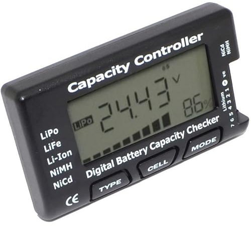 Tester di capacità della Batteria Digitale, Digital Battery Checker, Digital Battery Controller, per NiCd/NiMH/LiPo/LiFe/Li-ion