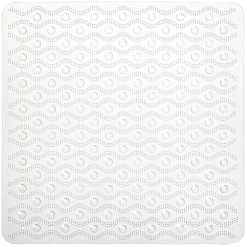 Sealskin Drip Sicherheitsmatte 55x55 cm, Duscheinlage aus PVC, sicherer Halt in Dusche und Badewanne, Farbe: Transparent