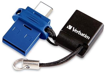 Verbatim Store 'n' Go Dual OTG USB 3.2 Gen 1 Flash Drive de 128 GB para Dispositivos USB-C - Unidad de Pulgar 2 en 1 Tipo C