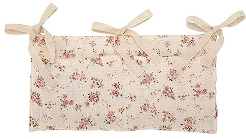 Babybett Organizer, Kinderzimmer Hängender Bett Organizer mit 2 Taschen, Organizer Beistellbett Baby Betttasche Spielzeugtasche Aufbewahrungstaschen für Betten für Windeln Kleidung Spielzeug
