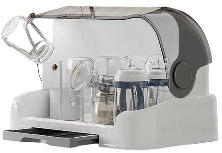 usefulbeauty Wäscheständer für Babyflaschen, Aufbewahrungsbox für Kleinkindflaschen - Staubdichte Flaschenaufbewahrung mit herausnehmbarer Abtropfschale | Aufbewahrungsbox für Kleinkinderflaschen mit