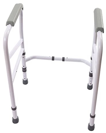 100 kg Toilettensitzrahmen/Toilettensitz-Aufstehhilfe/Toilettensitz-Stützrahmen Badezimmer-Handlauf-Stützschiene Verstellbar