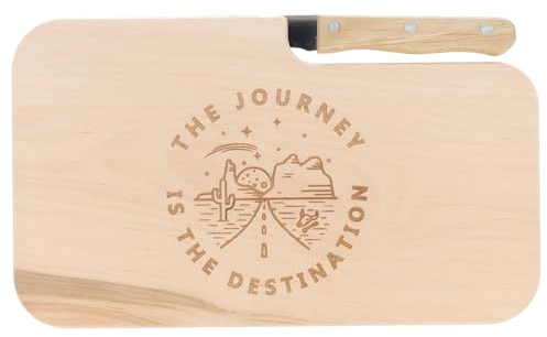 Spruchreif Planche à pain avec couteau - Planche à pain avec gravure - Planche en bois avec couteau - Cadeaux pour campeurs - Cadeaux d'extérieur - Petit déjeuner en plein air - Cadeau de camping