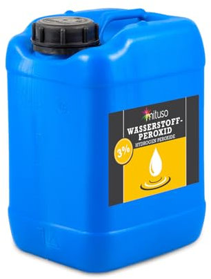 mituso Wasserstoffperoxid 5 Liter - 3% Lösung | Hochreine Qualität, ohne Stabilisator | Vielseitig einsetzbar für Haushalt und technische Anwendungen
