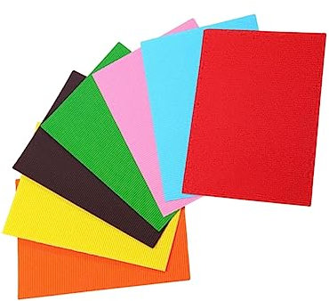 PLAFOPE Selbstgemacht Bastelpapier 20 Blatt Farbiges A4 Wellpappepapier für Kreative Aktivitäten und Bastelarbeiten in Kindergarten und Schule Zufällige Farbe