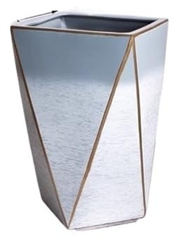 Shihan-2015 Macetas para Plantas Macetero Alto de cerámica con Forma de Diamante, cuadrilátero, Lacado, Color Azul Claro, Creativo, Grandes Plantas Verdes Maceteros Decorativo(Grande)