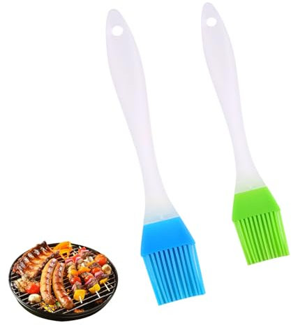 2 Size Pastry Brush Silicone Basting Brush for Heat Resistant Pastry Oil for Cooking BBQ Grill Baking Kitchen