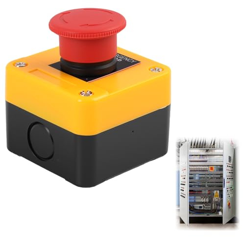 660V 22mm 10A Not-Aus-Druckschalter, Notausschalter, Emergency Stop, Wasserdicht, Notfall Druckschalter, Dpst-Kontakt