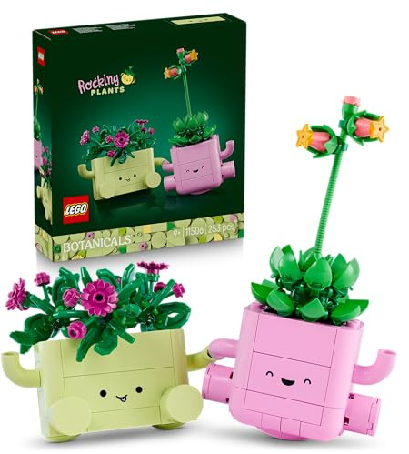 LEGO Botanicals Petites Plantes Dansantes - Set de Fleurs Artificielles - 2 Fausses Plantes & 2 Pots Couleur Pastel pour Décoration de Chambre - Idée de Cadeau DIY pour Fille dès 9 ans ou Adulte 11506
