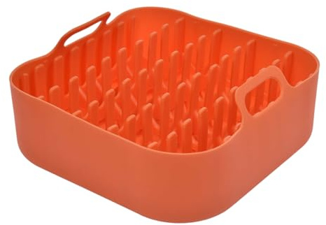 Silikon baconspis – 20 x 20 x 6,5 cm non-stick rackset, värmebeständig bricka | perfekt för ugnsmåltider, luftfritös mellanmål, korvuppvärmning, pizzarullar, taquitos, enkel köksanvändning