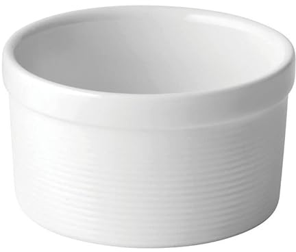 Titan Ribbed Ramekin 3inch / 8cm - Case of 6 - Porcelain Ramekins, Tableware