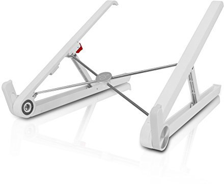 Aluratek AULS02F Adjustable Laptop Stand – Ergonomic, Foldable, and Portable Stand for 10-17 Laptops – Improves Posture, Enhances Cooling, and Provides Optimal Viewing Angles for Comfortable Work