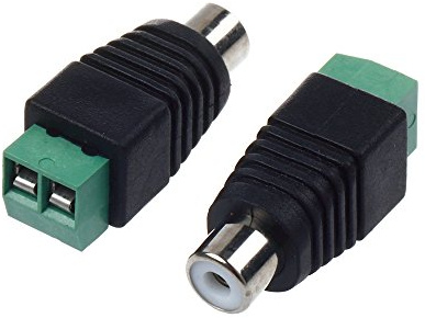 GAOHOU Paire RCA Plug Adapter Set, Câble Jack Haut-Parleur à Femelle Mâle Audio/Vidéo Connecteur Adaptateur