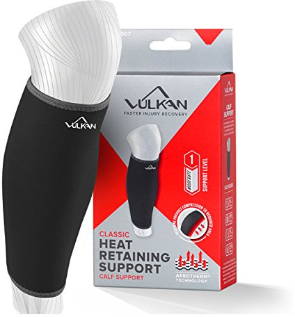 Vulkan Support classique pour mollet/tibia, taille XL, 42 à 46 cm, attelle respirante pour la stabilité et le soutien lors de la course ou de la marche, manchon de compression athlétique pour