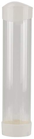 Distributeur de Tasse, 60-80 Tasse en Papier Tasse Distributeur Mural en Plastique pour Distributeurs de Gobelets Distributeur Support de Stockage pour Gobelets en Papier.(Blanc)