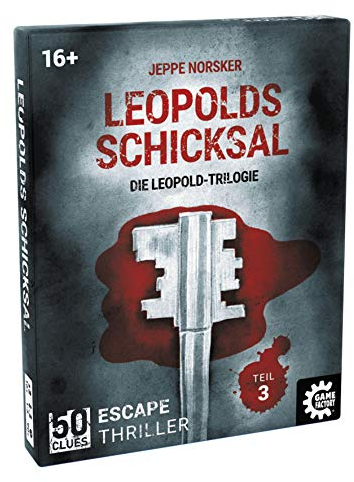 Game Factory 646258 50 Clues-Leopolds Schicksal, Escape-Thriller zum Mitspielen und Rätseln, Exitgame, Rätselspiel, Krimispiel Trilogie, Teil 3