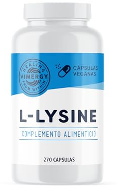 Vimergy L-Lysine 500MG Kapslar, 270 Portioner – L-Lysin Essentiell Aminosyra – Vegansk Kapsel Gjord utan Geleringsmedel – GMO-Fri, Glutenfri, Inget Gelatin, Kosher (270 St)