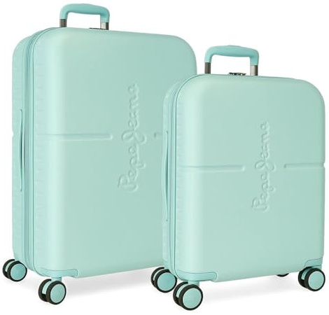 Pepe Jeans Highlight - Set di valigie, 48 x 70 x 28 cm, blu, 48x70x28 cms, Set di valigie