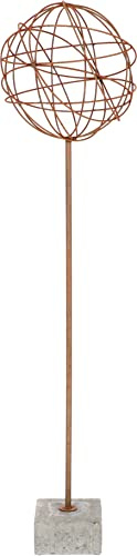 KOTARBAU® Gartenkugel Ecorost 30 cm Ungewöhnliche Dekoration für Sie Dekokugeln Gartendeko + Betonsockel 5kg