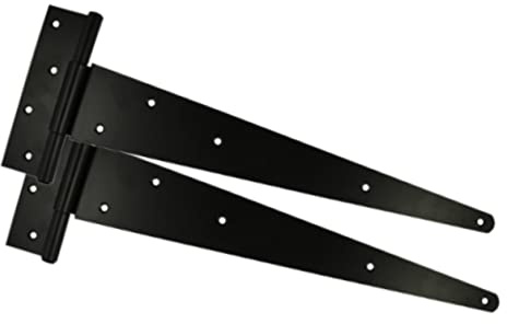 Haven Heritage Black Japanned T-Hinges, 450mm, Pair