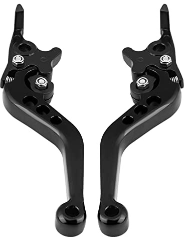 Roller Bremshebel, Bremshebel, Scheibenbremshebel, Doppelscheibenbremshebel, Motorrad-Doppelscheibenbremskupplungshebel, 1 Paar CNC-Aluminiumlegierungs-Motorrad-Roller-Modifikations-Handhebel(Schwarz)