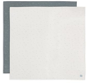 Jollein muslinduk baby – twinkling, havsgrön – 2-pack – 115 x 115 cm – 100% bomull – spottdukar baby – OEKO-TEX certifierad