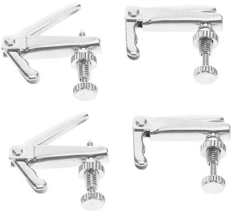 OFFSCH 4stücke Metall Feinstimmer Saiteneinsteller Für Cello Und Violine Zubehör Ersatzteile Für Musikinstrumente Silber Lackierung