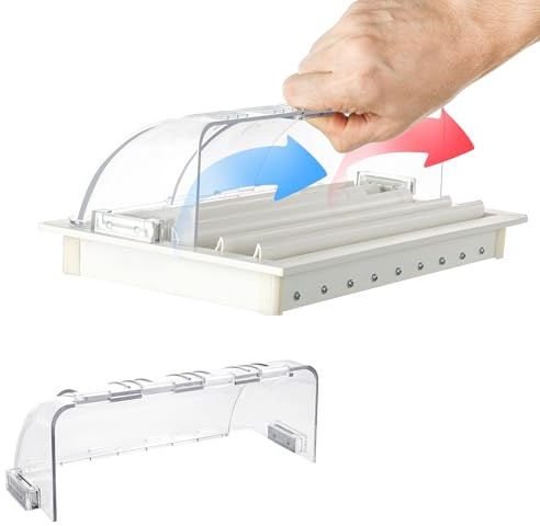 Strong Magnetic Air Vent Deflectors for Ceiling, 2Pack Adjustable 8-15” Neodymium Magnet Air & Heat Deflector Vents Cover for Home Floor, Sidewalls Registers, Clear Durable Plastic AC Vent Diverter