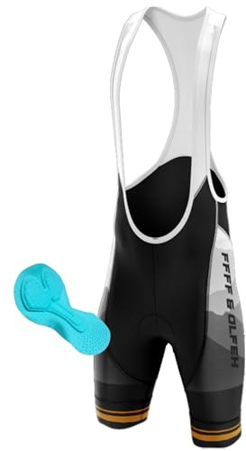 Salopette da Ciclismo,Bib Shorts, Salopette Corta Uomo,Gel Salopette Pantaloncini Corti Imbottiti Set di Abbigliamento Ciclista