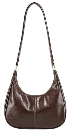 Kleine Hobo-Taschen für Damen, Retro, Halbmond-Schultertasche, weich, Crossbody-Tasche