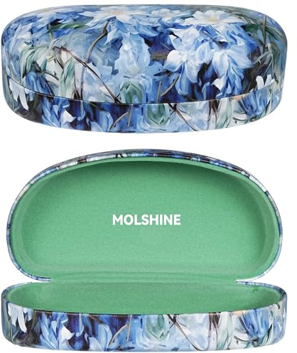 molshine Hartschalen-Sonnenbrillenetui,großes Hardcase Brillenetui mit Mikrofasertuch wird Damen und Herren für Sportbrillen und Sonnenbrillen geeignet