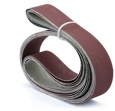 LZZYFPX 6 pièces/Ensemble 2 X 72 Grain Fin Bande Abrasive Papier de Verre Ponceuse Bande Abrasive 5x182cm Ponceuse à Bandes for Bois métal Doux meulage Vernis