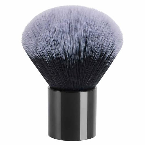 Foundation Brush Large Powder Make up Brushes Dome Blusher Loose Brush Bronzer, Synthetic Bristles Grab Powder Even(black)