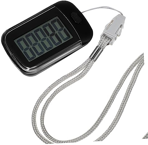 HEMOTON Schrittzähler 3D mit Clip und Trageband Leichter Aktivitätszähler für Senioren und Frauen Präzise für Schritte und Kilometer Beim Gehen Laufen Fitnessgerät für Outdoor und Alltag
